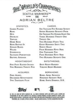 2009 Topps Allen & Ginter #186 Adrian Beltre Back