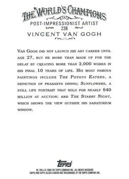 2009 Topps Allen & Ginter #238 Vincent Van Gogh Back