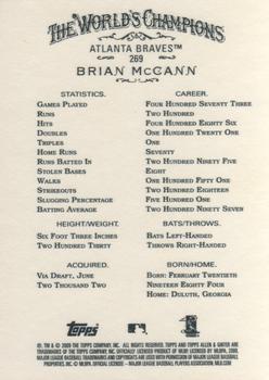 2009 Topps Allen & Ginter #269 Brian McCann Back
