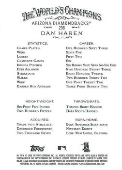 2009 Topps Allen & Ginter #298 Dan Haren Back
