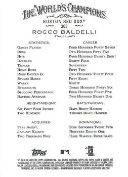 2009 Topps Allen & Ginter #303 Rocco Baldelli Back