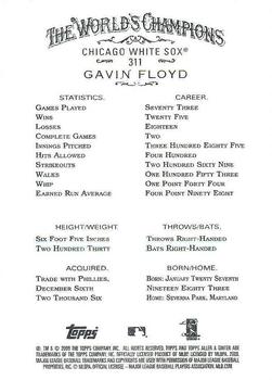 2009 Topps Allen & Ginter #311 Gavin Floyd Back