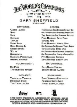2009 Topps Allen & Ginter #319 Gary Sheffield Back