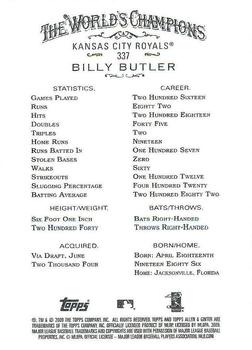 2009 Topps Allen & Ginter #337 Billy Butler Back