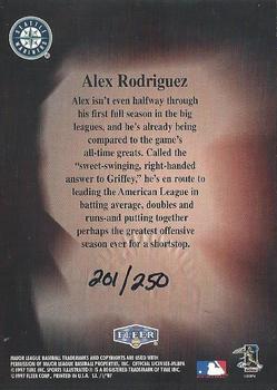 1997 Sports Illustrated - Autographed Mini-Covers #NNO Alex Rodriguez Back