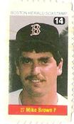 1983 Boston Herald SoxStamps #14 Mike Brown Front