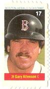1983 Boston Herald SoxStamps #17 Gary Allenson Front