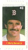 1983 Boston Herald SoxStamps #40 Marty Barrett Front