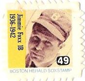 1983 Boston Herald SoxStamps #49 Jimmie Foxx Front
