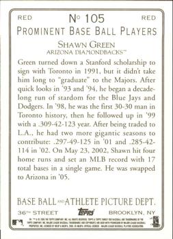 2005 Topps Turkey Red - Red #105 Shawn Green Back