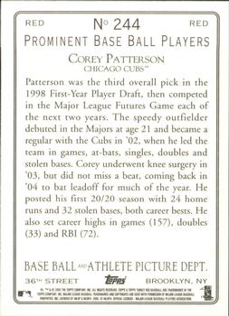 2005 Topps Turkey Red - Red #244 Corey Patterson Back