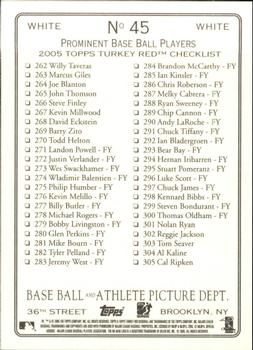 2005 Topps Turkey Red - White #45 Play At the Plate / Javy Lopez Back