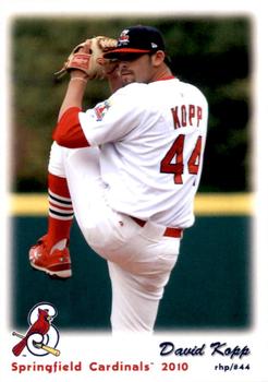 2010 Grandstand Springfield Cardinals #NNO David Kopp Front