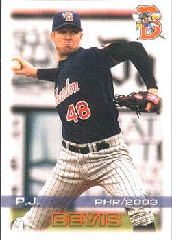 2003 Grandstand Binghamton Mets #6 P.J. Bevis Front