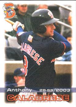 2003 Grandstand Binghamton Mets #8 Anthony Calabrese Front