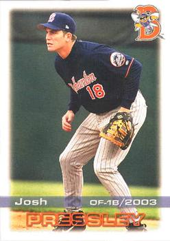 2003 Grandstand Binghamton Mets #22 Josh Pressley Front