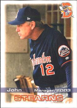 2003 Grandstand Binghamton Mets #29 John Stearns Front