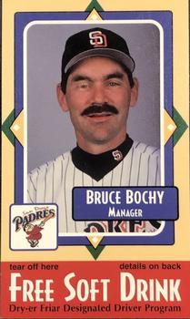 1998 San Diego Padres MADD #NNO Bruce Bochy Front