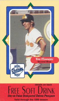 1999 San Diego Padres MADD #NNO Tim Flannery Front