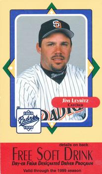 1999 San Diego Padres MADD #NNO Jim Leyritz Front