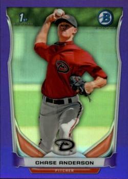 2014 Bowman - Chrome Prospects Purple Refractors #BCP62 Chase Anderson Front