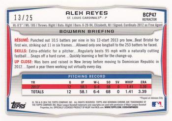 2014 Bowman - Chrome Prospects Red Wave Refractors #BCP47 Alex Reyes Back