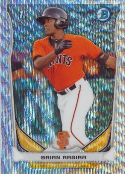 2014 Bowman - Chrome Prospects Silver Wave Refractors #BCP100 Brian Ragira Front