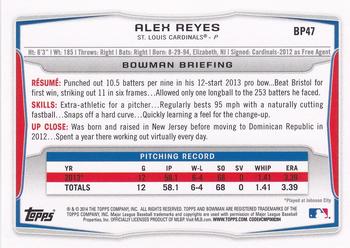 2014 Bowman - Prospects Purple #BP47 Alex Reyes Back