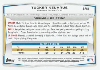 2014 Bowman - Prospects Purple #BP59 Tucker Neuhaus Back