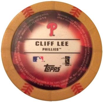 2014 Topps Chipz - Gold #NNO Cliff Lee Back
