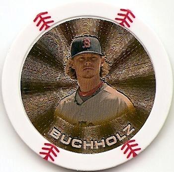 2014 Topps Chipz - Gold Foil #NNO Clay Buchholz Front