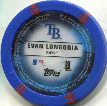 2014 Topps Chipz - Magnets Blue #NNO Evan Longoria Back