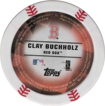 2014 Topps Chipz - Magnets #NNO Clay Buchholz Back
