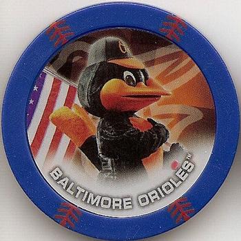 2014 Topps Chipz - Mascots Blue #NNO Oriole Bird Front