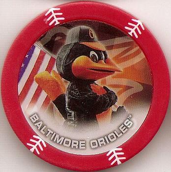 2014 Topps Chipz - Mascots Red #NNO Oriole Bird Front