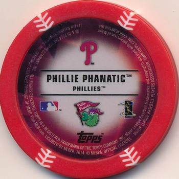 2014 Topps Chipz - Mascots Red #NNO Phillie Phanatic Back