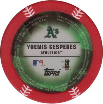 2014 Topps Chipz - Red #NNO Yoenis Cespedes Back