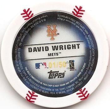 2014 Topps Chipz - Relics #NNO David Wright Back
