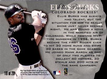 1997 Fleer - Team Leaders #18 Ellis Burks Back