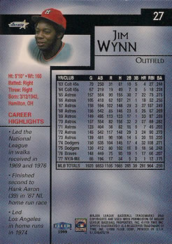 1999 Sports Illustrated Greats of the Game #27 Jim Wynn Back