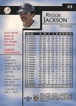 1999 Sports Illustrated Greats of the Game #44 Reggie Jackson Back