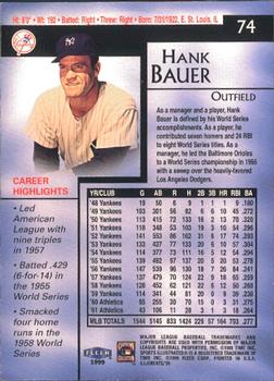 1999 Sports Illustrated Greats of the Game #74 Hank Bauer Back