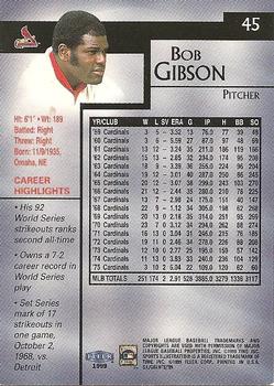 1999 Sports Illustrated Greats of the Game #45 Bob Gibson Back