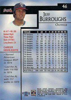 1999 Sports Illustrated Greats of the Game #46 Jeff Burroughs Back