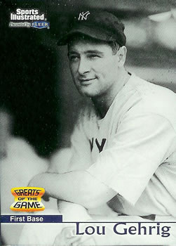 1999 Sports Illustrated Greats of the Game #4 Lou Gehrig Front