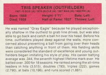 1987 Hygrade All-Time Greats #NNO Tris Speaker Back