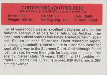 1987 Hygrade All-Time Greats #NNO Curt Flood Back