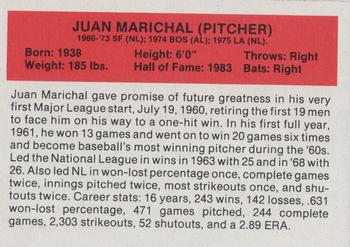 1987 Hygrade All-Time Greats #NNO Juan Marichal Back