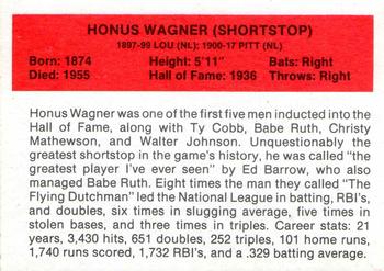 1987 Hygrade All-Time Greats #NNO Honus Wagner Back