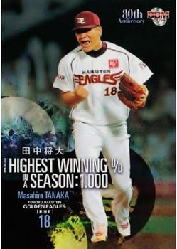 2014 BBM 80th Anniversary Pitchers Version #99 Masahiro Tanaka Front